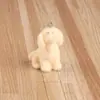 Serie de Perritos Animales de Dibujos Animados Lindos con Resina Flocada DIY Hecho a Mano Llavero de Moda Accesorios para Llavero