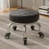 Taburete Bajo con Ruedas para Belleza Impecable, Taburete Pequeño con Ruedas Universales para Niños, Uso en Casa para Niños Pequeños, Taburete Redondo Simple de Moda Silencioso con Ruedas