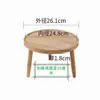 Patas de Madera Maciza Superficie de Tablero de Bambú Engrosado Simple Soporte de Carga Redondo Estante para Flores