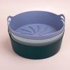 Nueva Cesta de Silicona de Grado Alimenticio Transfronteriza para Freidora de Aire Redonda de Orejas Cortas Revestimiento de Bandeja para Hornear de Silicona para Freidora de Aire