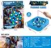Tablero de pesca magnético giratorio eléctrico para niños de comercio exterior, juguete de pesca musical multifuncional para educación temprana para niños y niñas, venta al por mayor