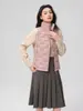 Colete de Penas Leve Feminino com 90% de Penas, Gola Alta, Novo Estilo Outono e Inverno, Colete Emborrachado com Padrão de Nuvens, Tendência