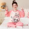 Pijama para Niñas Bebés Niños Otoño Manga Larga Dibujos Animados Cuero Kabbalah Niñas Nuevo Algodón Peinado Ropa de Casa