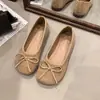 Zapatos Planos de Boca Baja y Suela Plana Fairy Spring con Lazo Francés 2025 Bailarinas Nuevos Zapatos Mary Jane Pequeños Retro