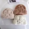Chapéu de Tricô Fashion com Orelhas de Coelho Fofo de Desenho Animado para Mulheres Inverno Quente à Prova de Vento Chapéu Pulôver Versátil Casual Beanie