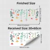 Estilo Pintado à Mão Brup Pendurado Flor Eletrostática Vidro Adesivo Fresco Quarto Vidro Janela Decoração Adesivo Br-Jd5185E