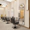 Mesa de Espejo para Barbería con Espejo de Luz Led, Espejo para Permanente y Tinte, Espejo para Corte de Cabello, Espejo de Una Cara, Mesa de Espejo Comercial para Barbería