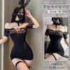 Vestido Dormila Sexy Lingerie, Feminino, Levemente Transparente, Um Ombro Só, Acabamento em Renda, Bodycon Apertado para Boate F736