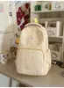 Mochila Escolar Ligera de Color Sólido para Niñas de Secundaria y Preparatoria Mochila Escolar de Gran Capacidad Mochila Casual Multicapa para Exteriores