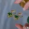 Aretes de Hoja de Arce para Mujer 2024 Nuevo Arete de Alambre de Moda de Alta Gama Aguja de Plata Retro Nicho Sencillo Lujo Accesible Joyería para la Oreja