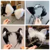 Pinzas para el pelo de orejas de gato Hechas a mano Orejas de perro/lobo/zorro realistas Accesorios para el pelo Diademas de felpa lindas japonesas Adornos para el pelo