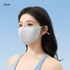 Máscara de Sol Respirável Tridimensional Nova de Verão, Proteção Ocular Anti-UV, Máscara de Sol Fina Ajustável para Usar nas Orelhas