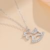 Collar troyano original de plata de ley 925 para mujer, diseño simple de nicho, colgante de unicornio, cadena para la clavícula, regalo de cumpleaños de moda
