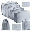 Conjunto de Armazenamento de Viagem com Compartimentos para Organização Fácil, Conjunto Multifuncional de Sete Peças para Organização Doméstica e Armazenamento Portátil