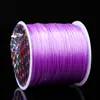 Fio Plano Colorido de 0,6 mm com Laço Grande Cordão Elástico Pulseira de Miçangas DIY Fio para Contar Miçangas Materiais Artesanais Fio Elástico