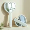 Espejo de Maquillaje de Mano en Forma de Corazón de Fábrica en Stock, Espejo de Maquillaje Portátil Giratorio, Espejo Plegable de Viaje Personalizable con Logo