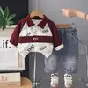 Conjunto de Sudadera para Niños 2026 Otoño Nuevo Estilo Camisa POLO para Niños y Pantalones Deportivos Conjunto de Dos Piezas para Ropa Deportiva de Moda para Niños Pequeños