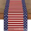 Camino de mesa de la Independencia de Estados Unidos más vendido transfronterizo, Decoración para el hogar y la cocina, Bandera americana patriótica, Mantel para cena y fiesta festiva