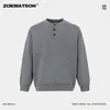 Suéter Henley de Cuello Alto Estilo Old Money Zoewatson para Hombre Otoño e Invierno Punto de Alta Gama Sencillo de Manga Larga