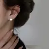 Pendientes Redondos Cepillados de Plata de Ley 925 para Mujer 2025 Nuevos Pendientes Metálicos Populares Pendientes de Estilo Frío Normcore de Gama Alta