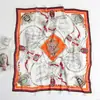 Bufanda Cuadrada Grande de Seda Artificial para Mujer, Primavera y Verano, Delgada, para Viaje, Protector Solar, Chal, 90x90cm, Bufanda, Bufanda Decorativa, Pañuelo para la Cabeza