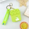 Porta-moedas Infantil Fofo, Armazenamento de Itens Pequenos, Mini Bolsa de Silicone Personalizada com Desenho Animado, Bolsa para Fone de Ouvido Sem Fio Atacado