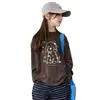 Camiseta Básica para Niña YOJIA Otoño 2026 Nuevo Estilo Coreano Holgada Top para Niña Pequeña Camiseta de Manga Larga para Niños Conjunto de Otoño