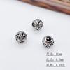 Aleación de plata de Xizang trenza sucia cuentas para el cabello de agujero grande pulsera vintage collar con cuentas cuentas accesorios de joyería diy material al por mayor