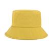 Procesamiento y Personalización de Sombrero de Pescador Grueso de Color Puro para Mujer Otoño e Invierno Algodón Puro Viaje al Aire Libre Sombrero Redondo Parasol Sombrero de Cubo