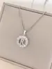 Collar Transfronterizo Europeo y Americano Más Vendido Collar con Letra Inglesa Zirconia Diseño de Lujo Ligero de Nicho Accesorios Versátiles Que No Se Desvanecen