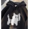 Moletom com Capuz Estampa de Gato para Homens, Primavera e Outono, Estilo Americano, Forrado com Fleece, Jaqueta Pesada, Marca da Moda, Oversized, Moda Outono Retrô, Novo Modelo