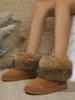 Fox Mao Mao botas de neve senhoras plus size botas de algodão forrado de lã quente fabricantes de sapatos femininos atacado inverno baixo tubo sapatos de algodão
