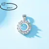 Porta Colgante Femenino Estilo Princesa Diana Clásico Cobre Porta Colgante Vacío DIY Incrustado con Diamantes Cabujón de Jade Imitación Porta de Plata de Ley 925
