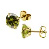 Aretes de Acero Inoxidable Estilo Europeo y Americano AAA Zirconia Colorida Redonda Mariposa Tachuelas para Oreja Hélice Simple Versátil Accesorios de Aretes de Moda