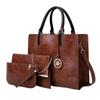 Conjunto de tres piezas de bolso de comercio exterior 2024, estilo retro, estilo europeo y americano, bandolera portátil de gran capacidad