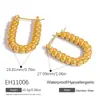 Brincos de Aço Inoxidável Yuhui Brincos Assimétricos DIY Banhados a Ouro 18K Aço Titânio Design Versátil Brincos Transfronteiriços para Mulheres