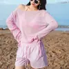 Biquíni Dividido Estilo Novo 2026 Conjunto de Quatro Peças com Saída de Praia, Biquíni com Proteção Solar, Maiô Emagrecedor Plus Size Pura Sedução para Férias de Mulheres