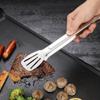 Pinza de acero inoxidable engrosada pinza para alimentos cocina barbacoa pan pan al vapor pan al vapor pinza para pastel