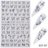 Adesivos Finos de Borboleta para Unhas Venda Quente Transfronteiriça Borboleta Borboleta Dourada e Prateada Hot Stamping Laser Adesivo Autoadesivo Decalques para Decoração de Unhas