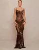Nuevo vestido largo ajustado tipo sirena strapless sin espalda estilo resort francés vintage europeo y americano