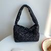 Bolso de Mano Trendy Estilo Coreano con Lentejuelas Gran Capacidad Nueva Moda Primavera y Verano 2025 Diseño de Nicho Bolso de Hombro Gipsófila