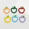Llavero con Hebilla de Resorte Colorida en Forma de Manzana Juguete de Dibujos Animados Cadena para Teléfono Móvil Lindo Versátil Hecho a Mano DIY Accesorios de Joyería