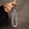 Cadena de Cristal para Teléfono Móvil Avanzado Gotas de Agua Cadena Colgante Cordón de Teléfono Móvil Hecho a Mano con Cuentas Cadena Corta para Muñeca Femenina de Gama Alta