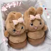 Sapatos de Pelúcia Desenho Animado Fofo Sapatos de Algodão Quentes de Inverno Sapatos de Casa da Moda Chinelos para Dormitório de Estudante Sapatos de Algodão com Solado Macio Confortáveis