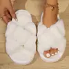 Producción personalizada de pequeña cantidad para comercio exterior, pantuflas de felpa transfronterizas, pantuflas de algodón para el hogar para mujer para primavera, otoño y todas las estaciones, venta al por mayor
