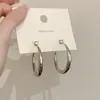 Pendientes Minimalistas en Forma de C con Baño de Oro de 18 Quilates y Circonita, Estilo de Moda Fresco, Lujoso y de Alta Gama para Mujeres