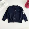 Valle del Viento 2026 Otoño Nuevo Estilo Coreano Versátil Elegante Cárdigan de Punto para Niños Suéter de Moda para Niños Primavera y Otoño