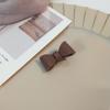 Goma para el pelo con lazo color crema, Pinza para el pelo color café, Accesorio para el pelo de acrílico para mujer, Fresco y dulce
