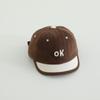 Nuevo Sombrero de Comercio Exterior Lindo Sombrero Hip-Hop para Bebé Gorra de Béisbol de Ala Corta con Letra Ok Gorra con Visera para Niños Primavera y Otoño