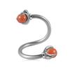 Piercing de Nariz com Garra de Aço Inoxidável em Forma de S Curvado Dragão Pegando Bola Olho de Gato Piercing de Lábio Personalizado Perfurador Dente Interno Unha de Lábio Anel de Osso da Orelha
